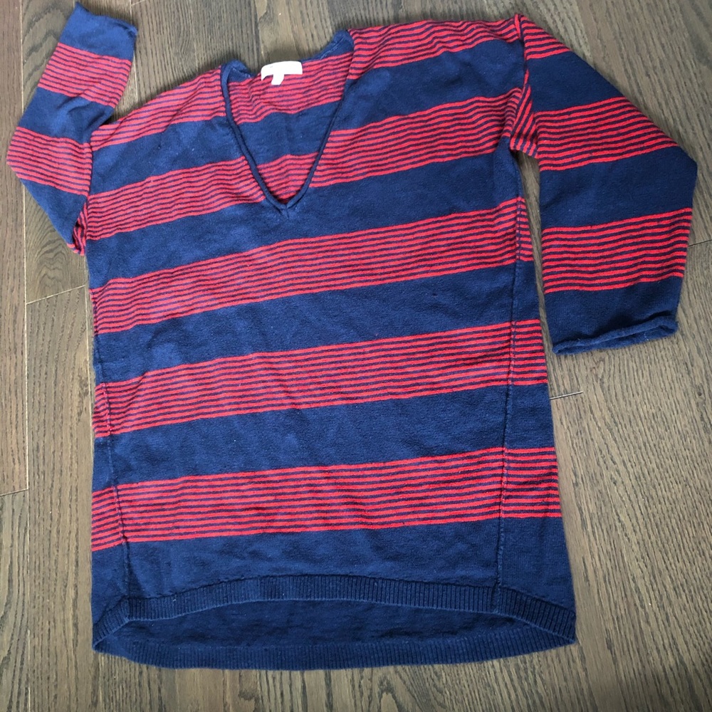 Madewell Boyfriend fit V-neck pullover sweater